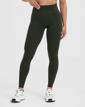 Leggings Oner Active Timeless High Waisted Kaki | KH2369158