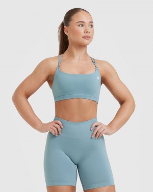 Sports Bras Oner Active Everyday Cross Over Bralette Grise Bleu | CO8192456