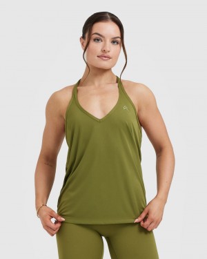 T Shirts Oner Active Go To Lanières Loose Vert Olive Vert | XD3109756