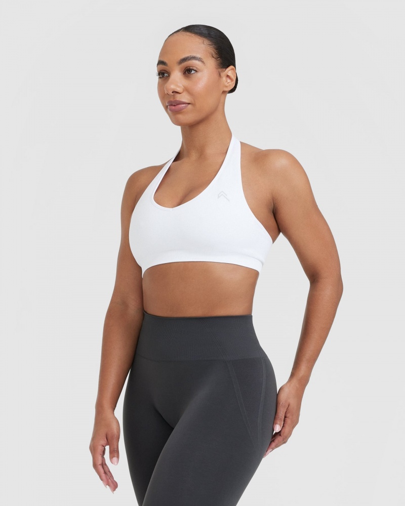 Sports Bras Oner Active Classiche Seamless 2.0 Halter Neck Bralette Blanche | HW2394180