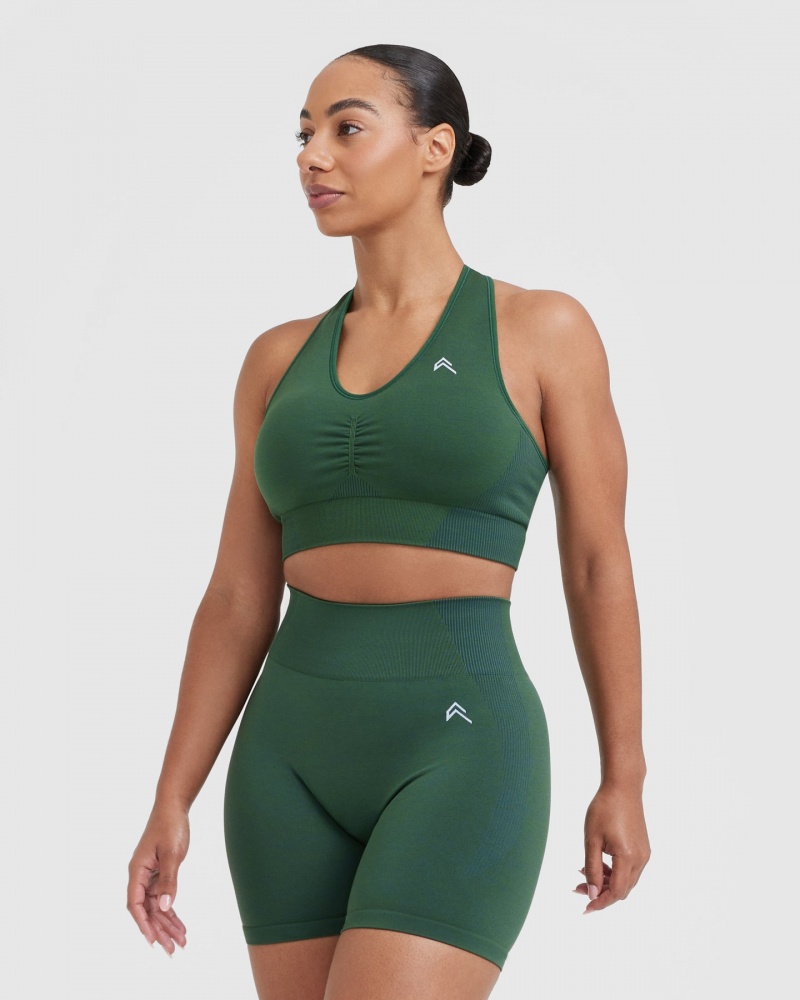 Sports Bras Oner Active Classiche Seamless 2.0 V-Neck Bralette Vert | AK6583712