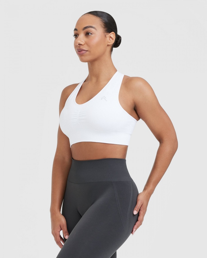 Sports Bras Oner Active Classiche Seamless 2.0 V-Neck Bralette Blanche | MT2950487