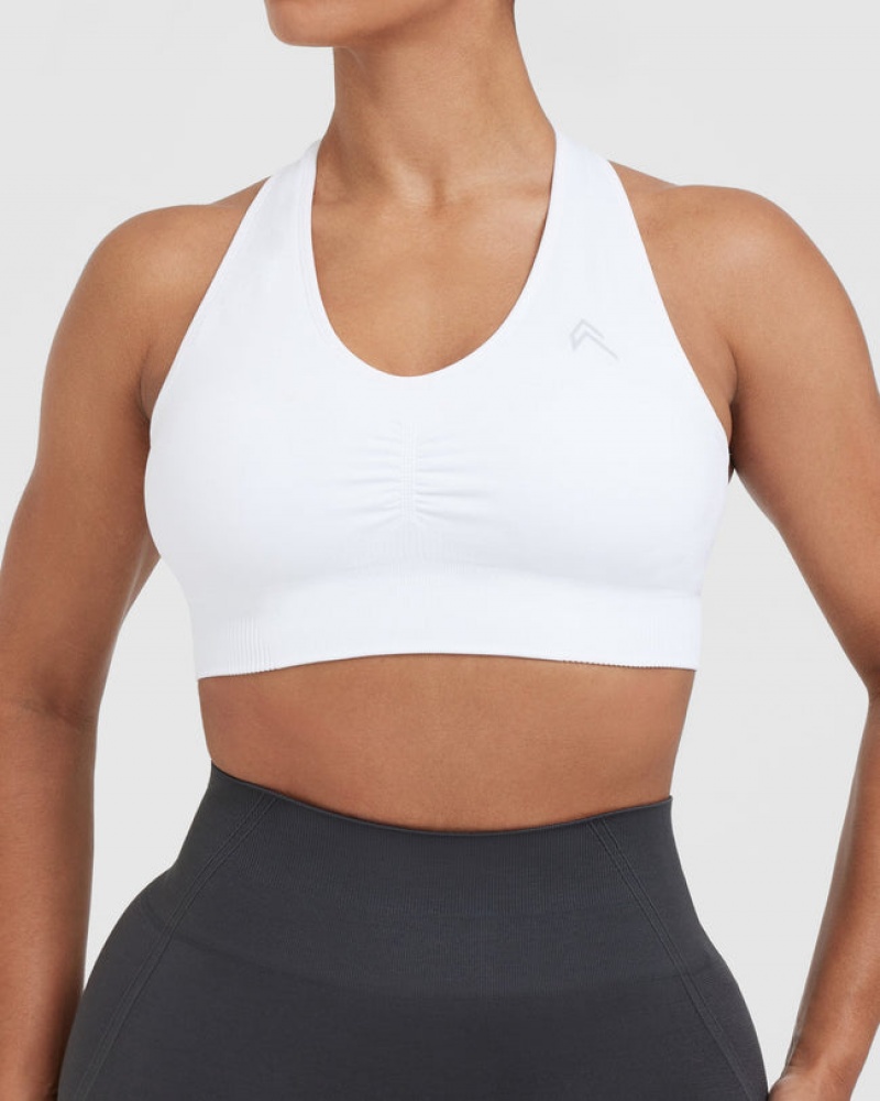 Sports Bras Oner Active Classiche Seamless 2.0 V-Neck Bralette Blanche | MT2950487