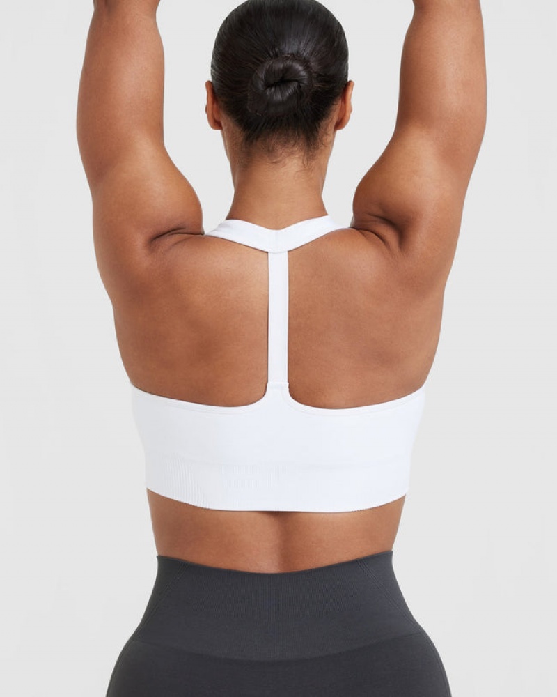 Sports Bras Oner Active Classiche Seamless 2.0 V-Neck Bralette Blanche | MT2950487