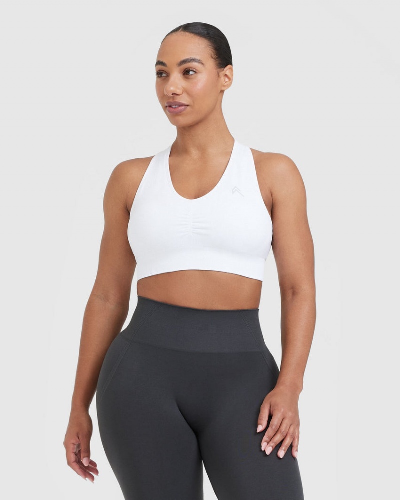 Sports Bras Oner Active Classiche Seamless 2.0 V-Neck Bralette Blanche | MT2950487