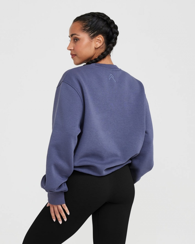 Sweats Oner Active Classiche Lounge Oversized Crew Neck Bleu | QB2734058