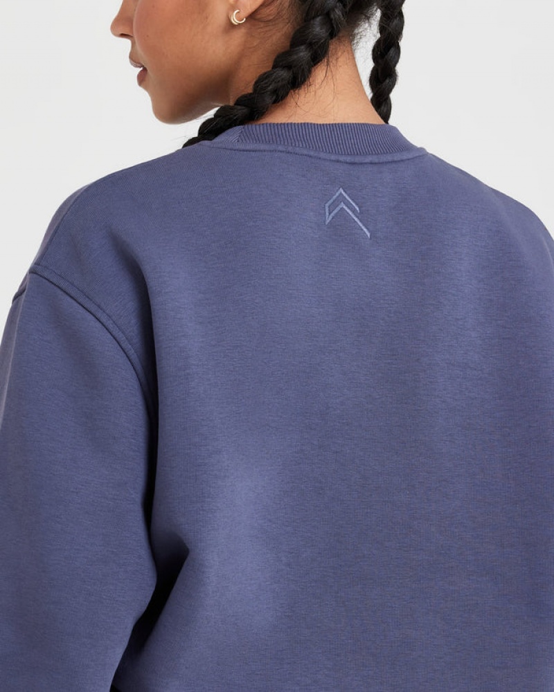 Sweats Oner Active Classiche Lounge Oversized Crew Neck Bleu | QB2734058