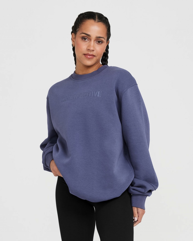 Sweats Oner Active Classiche Lounge Oversized Crew Neck Bleu | QB2734058