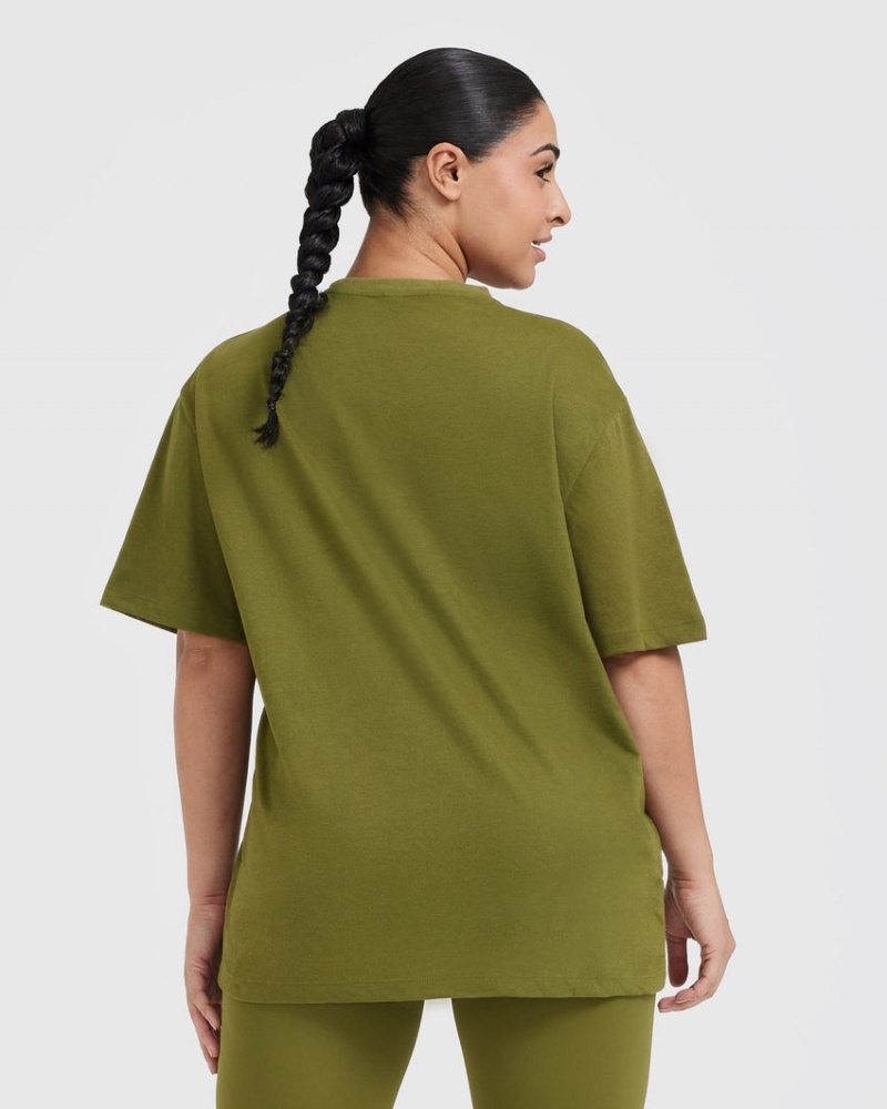 T Shirts Oner Active Classiche Oversized Legere Vert Olive Vert | BU5932714