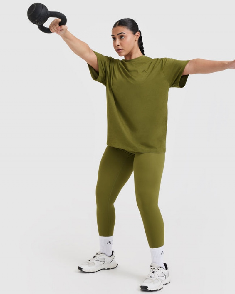 T Shirts Oner Active Classiche Oversized Legere Vert Olive Vert | BU5932714