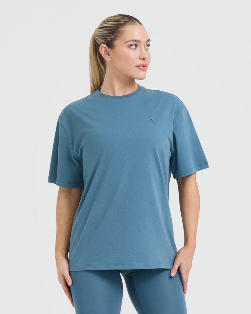 T Shirts Oner Active Classiche Oversized Legere Bleu | FK4962830