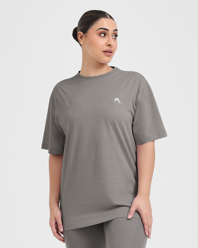 T Shirts Oner Active Classiche Oversized Legere Grise | XG6085279