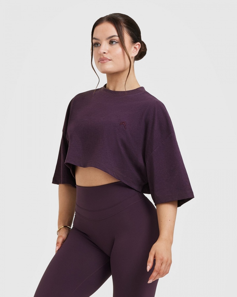 T Shirts Oner Active Classiche Relaxed Crop Legere Violette | RQ0921675