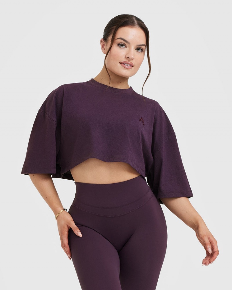 T Shirts Oner Active Classiche Relaxed Crop Legere Violette | RQ0921675