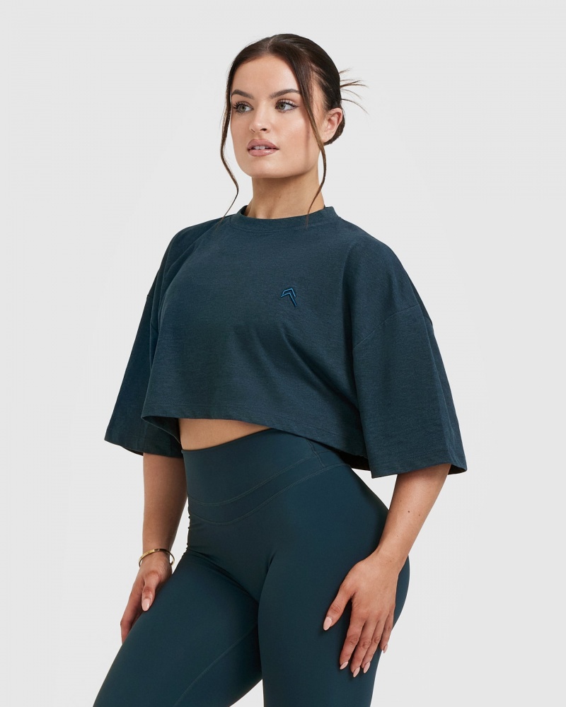 T Shirts Oner Active Classiche Relaxed Crop Legere Bleu | NJ5467120