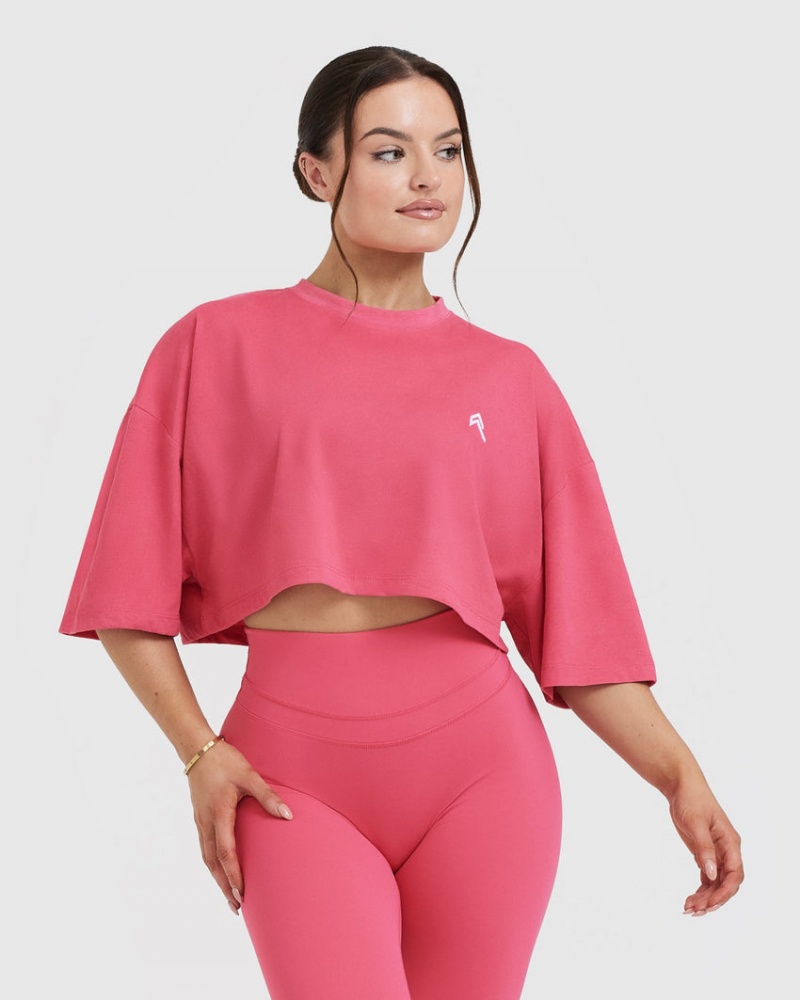 T Shirts Oner Active Classiche Relaxed Crop Legere Rose | EW7249156