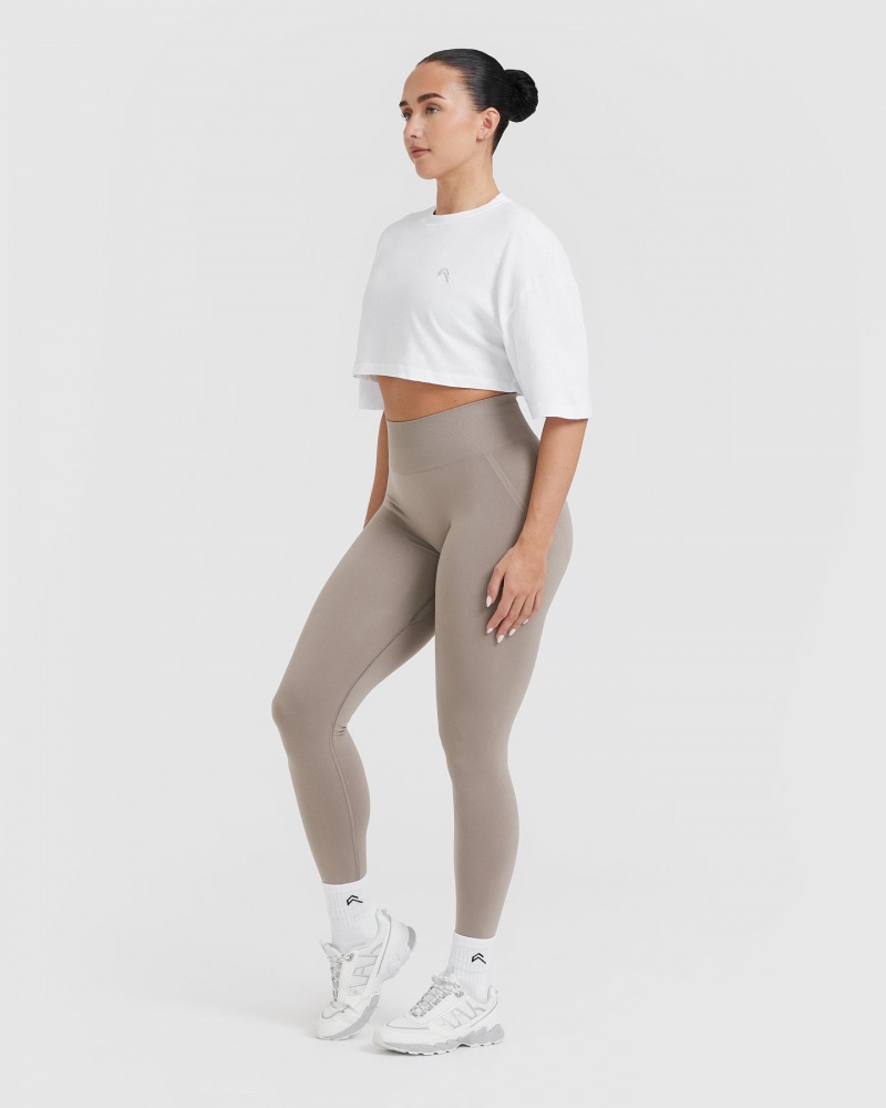 T Shirts Oner Active Classiche Relaxed Crop Legere Blanche | SD3547098