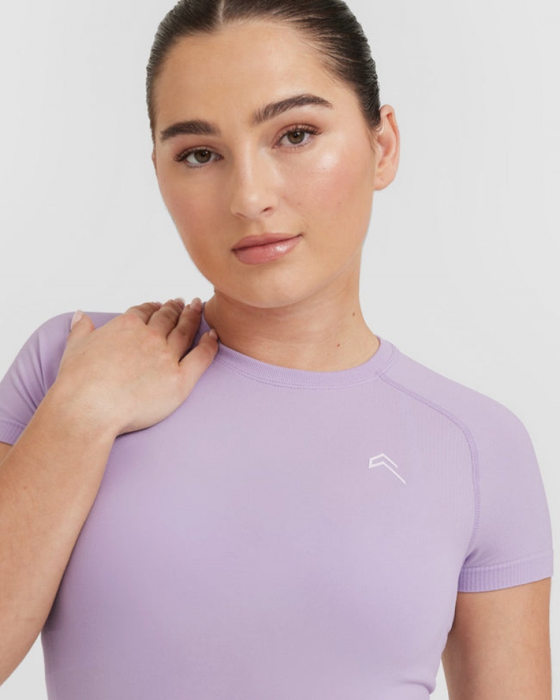 T Shirts Oner Active Go To Seamless Fitted Violette | SR8409157