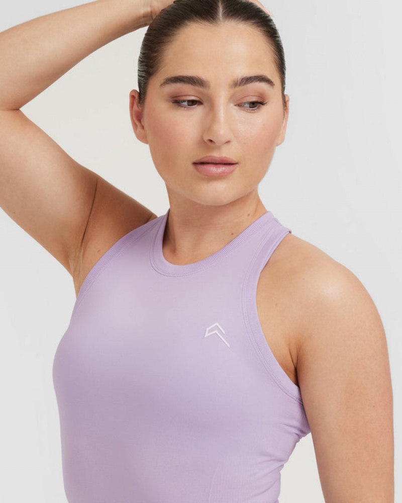 T Shirts Oner Active Go To Seamless Fitted High Neck Violette | EG7265193